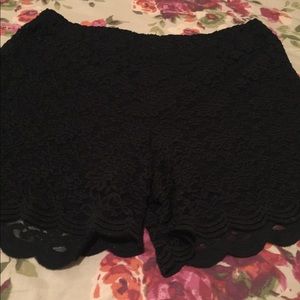 Sexy Plus Size Black Lace shorts